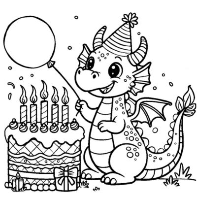 Dragón en un cumpleaños