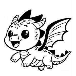 Dragón kawaii volador