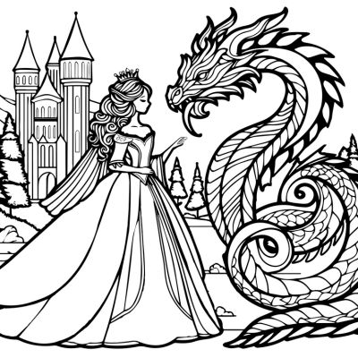 Dragón y princesa