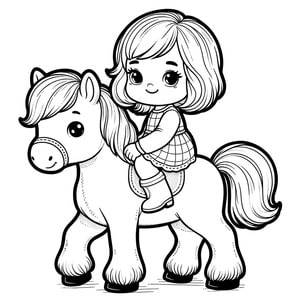 Niña en su poni