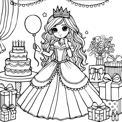 Princesa en un cumpleaños