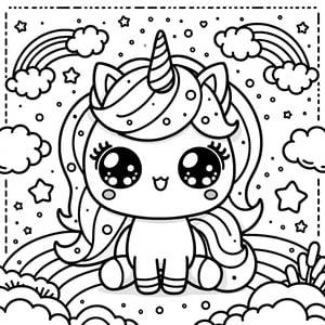 unicornio infantil kawaii